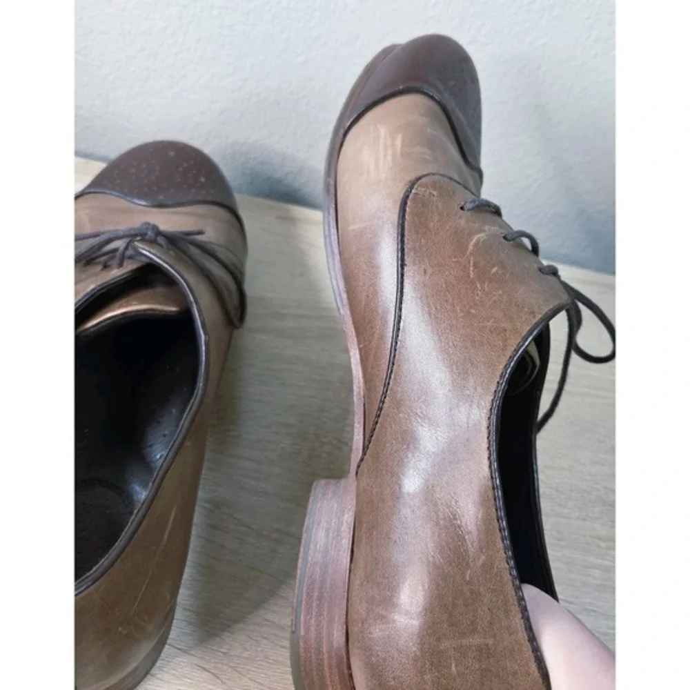 1883 by Wolverine Leather‎ Oxford Shoes Brown Cap Toe Lace Up Size 10